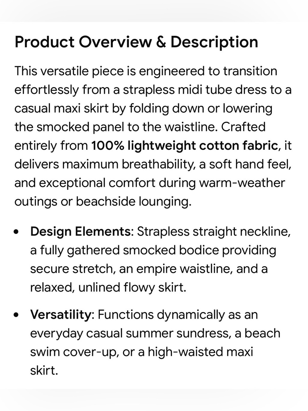 2 for $30 | Red Convertible Smocked Cover Up Dress - Picture 3 of 16